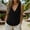 Black, variant on Women's Cross-Over V-Neck Tank, Sleeveless Textured Blouse with Draped Front & Curved Hem, Casual Summer & Everyday Wear Pink XXXL