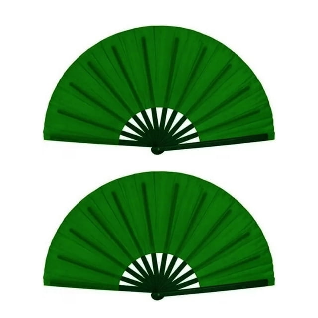 Pack 2 Abanico Grande Pericón Truena Al Abrir Muchos Colores Verde