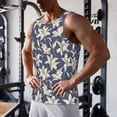 thumbnail image 5 of Gukieu Lilies Flowers Print Men's Quick Dry Fitness Vest, Round Neck Sleeveless Fitness Bodybuilding Top-X-Large, 5 of 7
