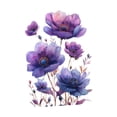 thumbnail image 1 of para ventana de vidrio, para pared con flores moradas, PVC, moderno, elegante, extraíble, para pared, para sala de estar, 1 of 8