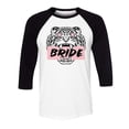 thumbnail image 1 of Tiger Bride Three-Quarter Raglan Sleeve Baseball Shirt Unisex X-Small White/Black, 1 of 5
