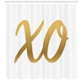 thumbnail image 3 of Ambesonne Xo Shower Curtain, Classical Vintage Design, 69"Wx75"L, Sand Brown White, 3 of 3