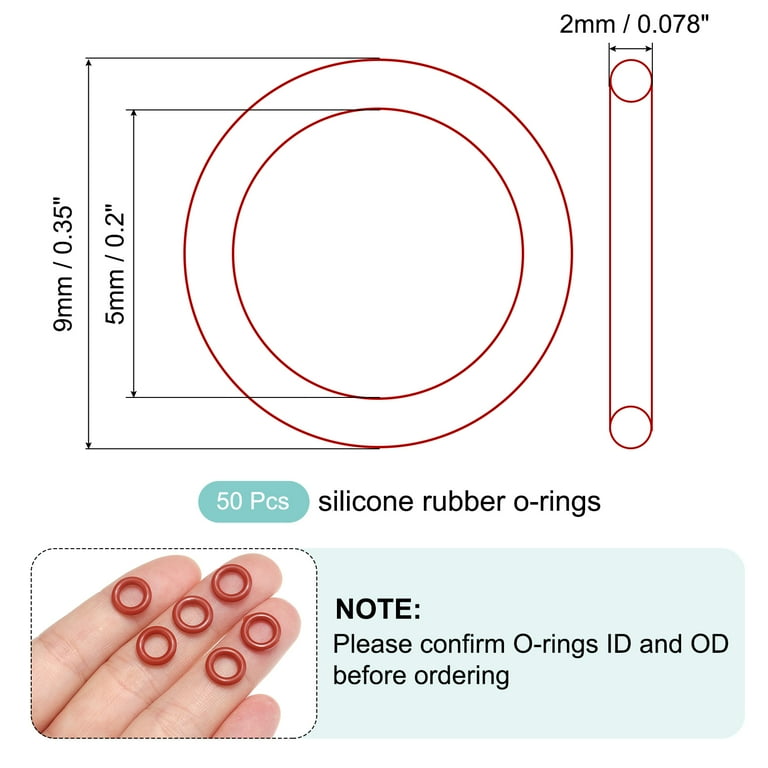 Uxcell Silicone O-Ring Metric VMQ Sealing Gasket Replacement O