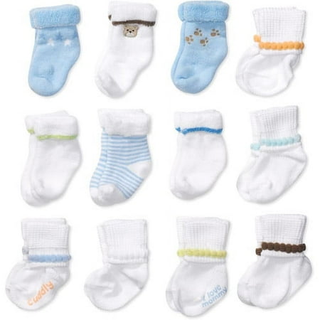 Child of Mine by Carter's - Newborn Assorted Socks, 12 Pairs