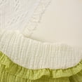 thumbnail image 4 of Ketyyh-chn99 Robe d'Été Robes d'Été Tout-Petits Bébés Filles Robe Tutu en Velours Manches Longues Courtes Princesse Mariage Robes Sans Manches Vêtements Vert,2-3 Ans, 4 of 5