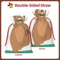 thumbnail image 2 of Pofeuu Cute Sloth In Yoga Pose Tree Print Burlap Bags with Drawstrings Drawstring Gift Bags Pouch Bag for Thankgiving Birthday Party Gift Wrapping Treats and Party Favors-Small, 2 of 9
