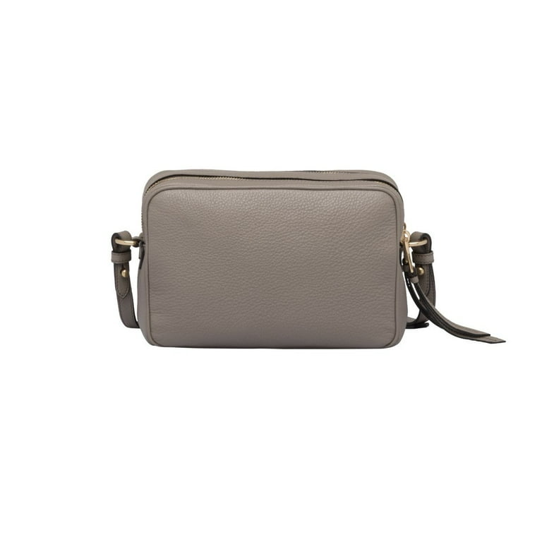 New Prada Argilla Grey Vitello Phenix Leather Double Zip New Prada Argilla Grey Vitello Phenix Leather Double Zip