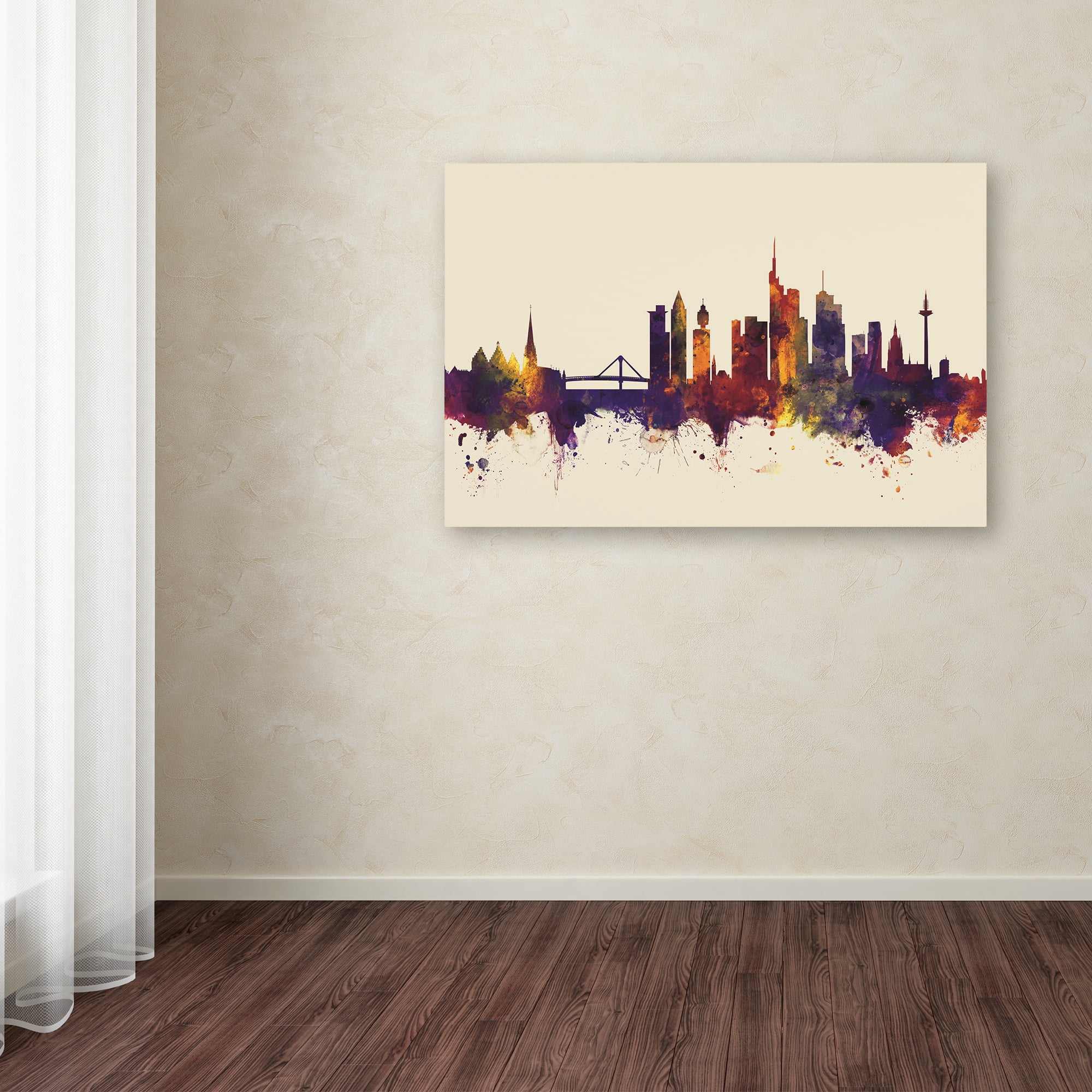 Trademark Fine Art 'Frankfurt Germany Skyline IV' Canvas Art by Michael Tompsett