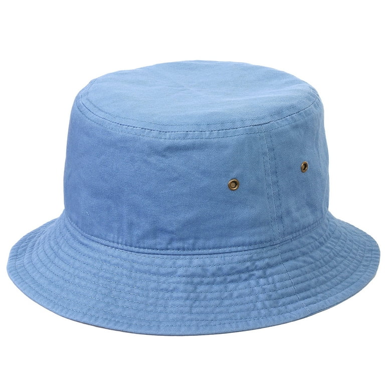 Summer Outdoor Sky Men Hat Beach LXL for - Hat Bucket Cotton Fishing Blue Foldable Unisex Women 100% Packable Travel