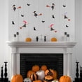 thumbnail image 2 of Decalcomania Witches Cats & Bats Wall Decals - Set of 82 Stickers Hand Drawn Colorful Witch Cat Bat Silhouettes Decorations Removable Peel and Stick Halloween Indoor Decor, 2 of 5