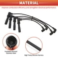 thumbnail image 4 of Cables de bobina de bujía para automóvil Unique Bargains, aptos para VW Golf IV 1.4 16 V (1997 - 2005) 55 kW No.036905409K - Paquete de 4, 4 of 6