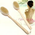 thumbnail image 4 of Rvasteizo Bathroom Accessories, Shower Brush Boar Bristles Exfoliating Body Massager with Long Wooden Handle, 4 of 5