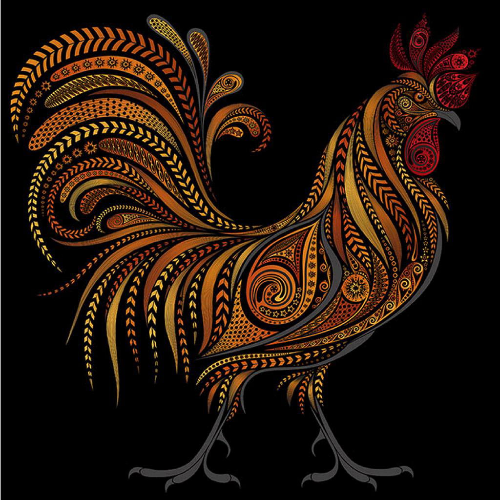 DIY 5D Diamond Painting Embroidery Cross Crafts Stitch Kit Wall Art Rooster 