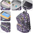 thumbnail image 4 of Unicorn and Rainbow Purple Pattern Backpack for School, Cute School Bag with Adjustable Shoulder Straps and Padded Back, 16.9"x12.6"x5.9", 4 of 5