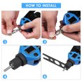 thumbnail image 4 of Amdohai 110Pcs Hand Rivet Nut Tool Riveting Tool Set Rivet Nut Setter Kit with 100pcs Assorted Rivet Nuts 7 Metric Mandrels of /M4/M5/M6/M8//M12 and Molded Carrying Case, 4 of 7