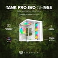thumbnail image 2 of Gabinete Gamer BALAM RUSH TANK PRO EVO GM955 M-ATX Mini Torre 3 Fan RGB USB-C Blanco BR-937337 blanco, 2 of 5