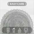 thumbnail image 3 of Better Trends 20" x 32" Oval Shape Bath Mat 100% Cotton Bathroom Rug Water Absorbent Bath Rug Machine Washable (Gray) Lilly Crochet Collection, 3 of 6