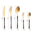 thumbnail image 3 of Flatware Cutlery Set Vintage: 5PCS Stainless Steel Tableware Set Serving Utensil, 3 of 10