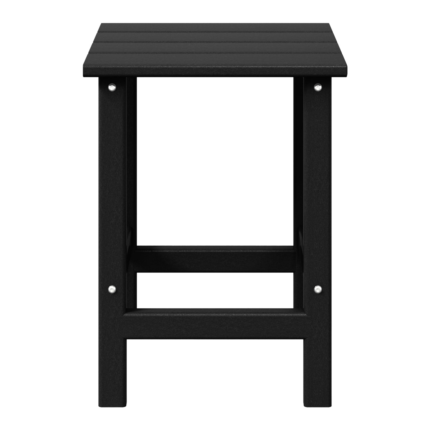 WestinTrends Outdoor Side Table, All Weather Poly Lumber Adirondack Small Patio Table Square End Table for Pool Balcony Deck Porch Lawn Backyard, Black