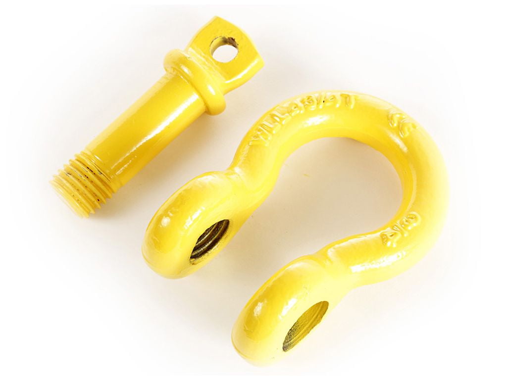 Rugged Ridge by RealTruck D-Ring Shackles | 3/4", Yellow, Pair | 11235.15