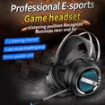thumbnail image 3 of X9 Stereo Gaming Headset 7.1 Virtual Surround Bass Gaming Earphone Over-ear Game Headphone USB Plug Volume Control with Mic LED Light for Computer PC Gamer, 3 of 9