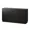 Black, variant on UZUGUL Walnut 4-Door Sideboard, Mid-Century Round Corners, Handle-less Design, Adjustable Shelves, for Living Room