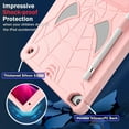 thumbnail image 6 of ELEHOLD Kids Case for iPad 9th/8th/7th Gen 10.2" 2021/2020/2019, Heavy Duty Rugged Cover with Foldable Kickstand Crossbody Shoulder Strap Pencil Holder Shockproof Case for iPad 10.2",Rosegold, 6 of 6