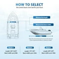 thumbnail image 5 of Center Console Boat Cover, 20'-22' Waterproof PU Heavy Duty Marine Grade Boat Covers, Trailerable UV Resistant Oxford Center Console Cover, Fits 20'-22' Long Beam Width up to 106", 5 of 8