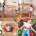thumbnail image 5 of EUROCO 55" Mini Trampoline with Safety Enclosure Net, 4.5FT Indoor & Outdoor Toddler Trampoline with No-Gap Design, Small Trampoline for Kids Easy to Assemble, 5 of 8