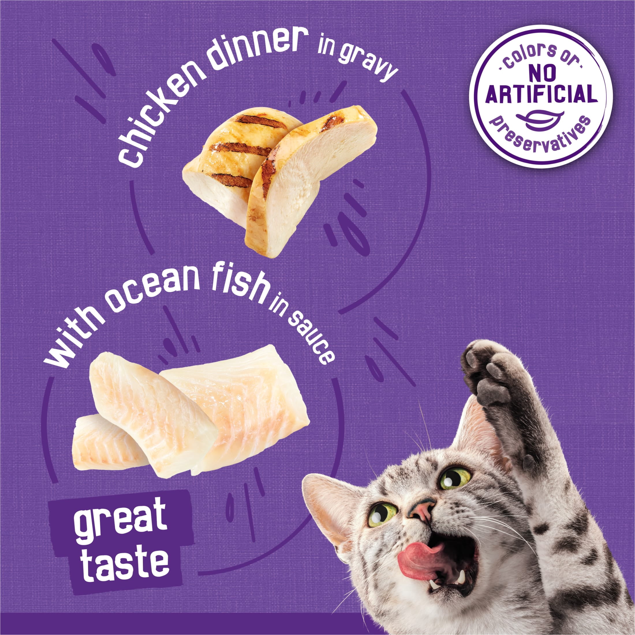 Purina Friskies Meaty Bits Ocean Fish & Chicken Dinner Flavor Chunks Wet  Cat Food Variety Pack, 13.5 oz Cans (12 Pack) - Walmart.com