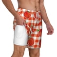 thumbnail image 3 of Picia Tomatoes And Chili pattern Mens Swim Trunks with Compression Liner Stretch Beach Shorts Quick Dry with Zipper Pockets No-Chafing Board Shorts-3X-Large, 3 of 9