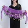 thumbnail image 6 of zhi Women's Belly Dance Waist Skirt - Dance Practice & Performance，Purple，Free Size, 6 of 6
