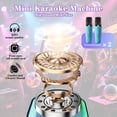 thumbnail image 3 of Mini Karaoke Machine for Kids, Bluetooth Speaker with 2 Wireless Mics (Blue), 3 of 8