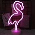 thumbnail image 1 of Luces de neón de flamenco para decoración de dormitorio, letreros de Led neón alimentados por Usb, decoración de habitación de niña, regalos de cumpleaños para niños, 1 of 5