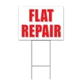 thumbnail image 1 of Flat Repair (18" x 24") Yard Sign, Includes Metal Step Stake, 1 of 6