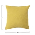 thumbnail image 2 of Creative Co-Op Cotton Pillow with Quilted Fern Frond Pattern, 2 of 11