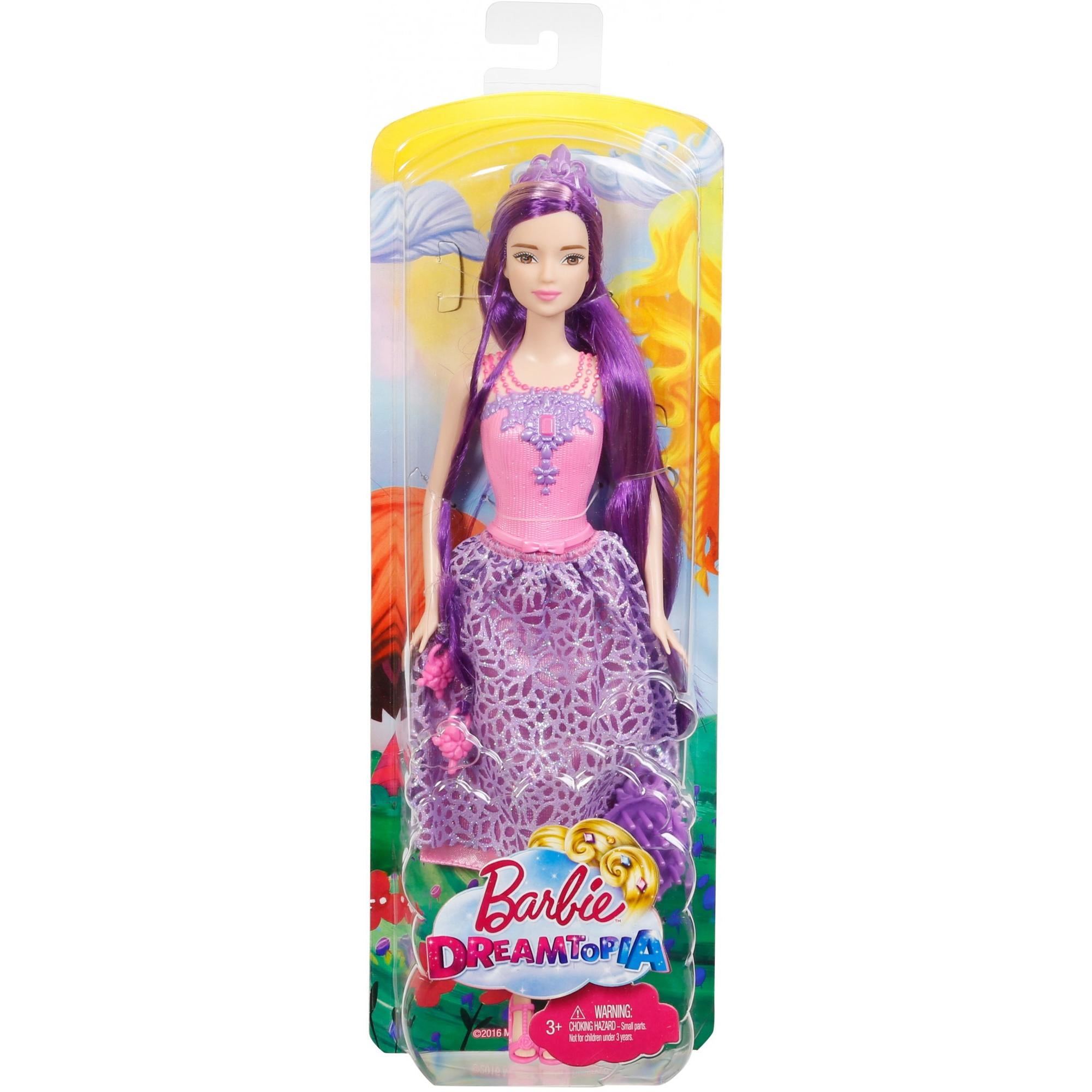 barbie endless hair kingdom princess doll purple