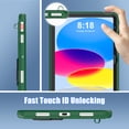 thumbnail image 6 of TECH CIRCLE iPad 10th Generation Kids Case 10.9 inch, 2022 iPad 10.9" Case with Pencil Holder, Shockproof Portable Handle Stand Protective Kids Case for iPad 10th Generation 2022 10.9 Inch, Green, 6 of 8