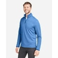 thumbnail image 2 of CORE365 CE73 Men's Venture Heathered Stripe Quarter-Zip Pullover-True Royal/ White-S, 2 of 6
