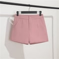thumbnail image 2 of Women's Suit Shorts - 2025 High Waist A-Line Wide Leg Style, Pink 1 Suit Shorts Women's Black Summer Thin Style 2025 New Loose High Waisted A Line Casual Wide Leg Trousers, 2 of 8