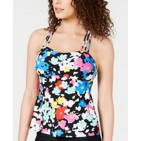 MSRP $30 Hula Honey Junior's Morning Glory Printed Tankini Top Swimsuit Size XS