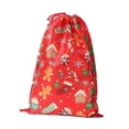 thumbnail image 2 of segolike Christmas Drawstring Gift Bag Festive for Chocolate Celebration Party Favors Gingerbread Man, 2 of 9