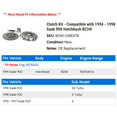 thumbnail image 2 of Clutch Kit - Compatible with 1994 - 1998 Saab 900 Hatchback B234I 1995 1996 1997, 2 of 2