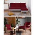 thumbnail image 6 of Pure Red Wine Couch Cushion Covers Stretch, Washable Sofa Seat Covers Individual Seat Cushion Sofa Slipcovers Simple Solid Color Couch Cover Furniture Protector S-1PCS, 6 of 7