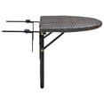 thumbnail image 2 of vidaXL Balcony Table Brown 60x60x40 cm Poly Rattan, 2 of 5