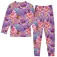 thumbnail image 3 of Boys Pajamas Girls Pajama Butterflies and Flowers Cute Comfortable Cotton Two-piece Pajama Set, 3 of 7