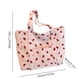 thumbnail image 3 of Bolsa de almacenamiento de pana estampada, de gran capacidad, con detalle de lona de fresa | Bolso de mano ligero y moderno para viajes, compras y uso diario., 3 of 6