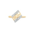 thumbnail image 2 of FB Jewels 10kt Yellow Gold Womens Round Diamond Mom Mother Accent Ring 1/20 Cttw, 2 of 4