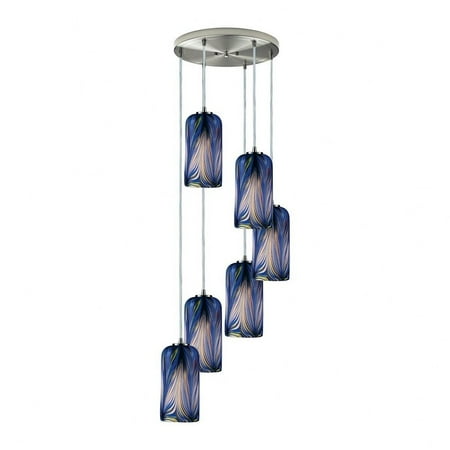 

Six Light Pendant in Transitional Style 11 inches Tall and 14 inches Wide Bailey Street Home 2499-Bel-1795395