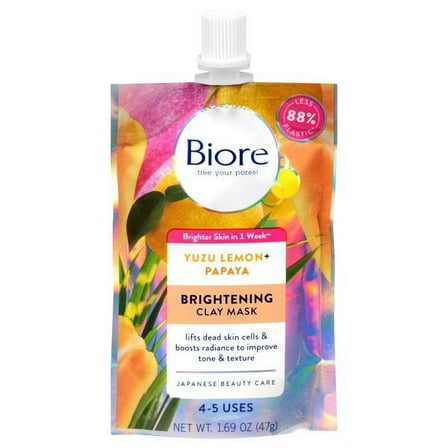 Brightening Clay Mask, 1.69 Fluid Ounces, to Improve Skin Tone and Texture, for All Skin Types